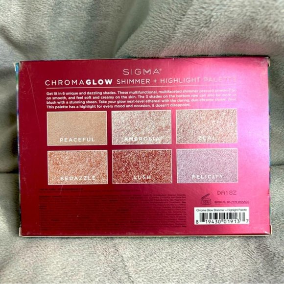 SIGMA BEAUTY Chroma Glow Shimmer + Highlighter- NIB - Picture 4 of 5